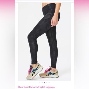 Large Black Tonal Camo Foil UpLift Leggings